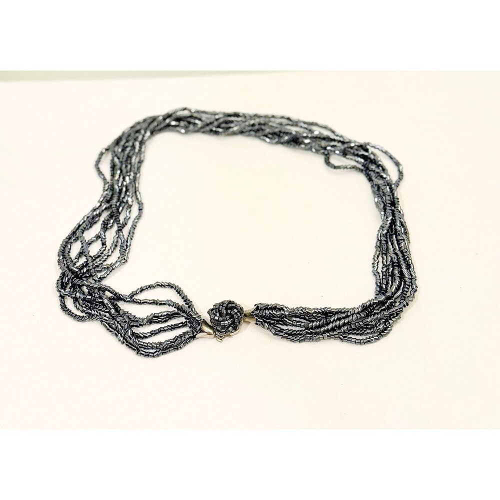 Vintage 8-Strand Seed Bead Statement Necklace